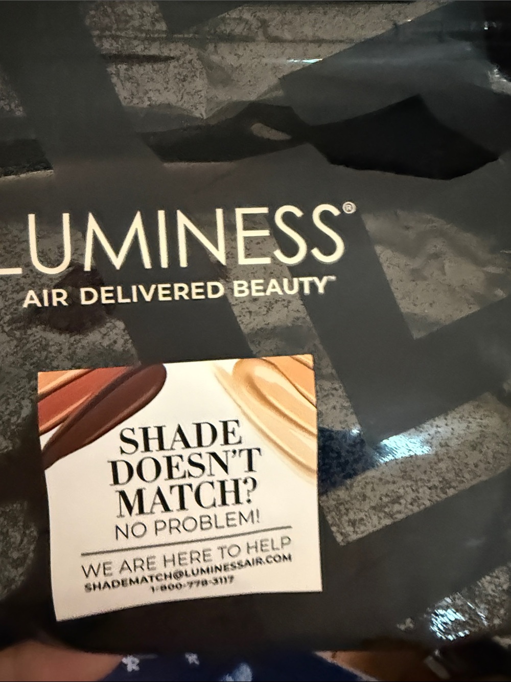 Luminess Black Glossy Makeup Pouch with Logo